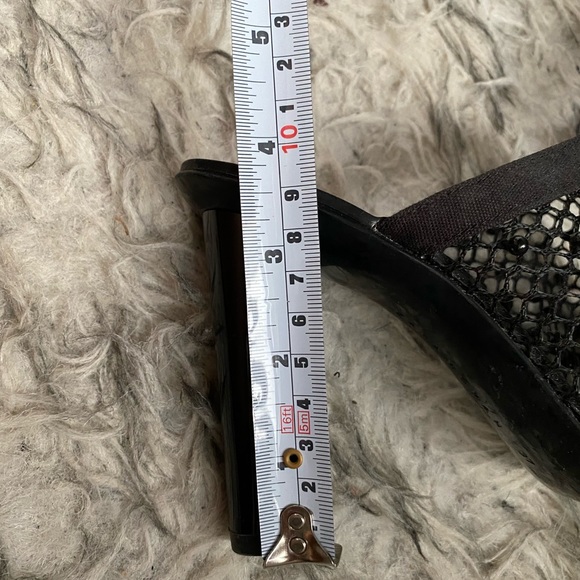 Black Zara mesh slip on heels size 37 - Picture 4 of 5